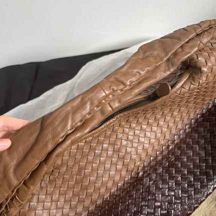 Bottega Veneta Belly Hobo Intreccio Leather Two-tone Brown Large 50cm