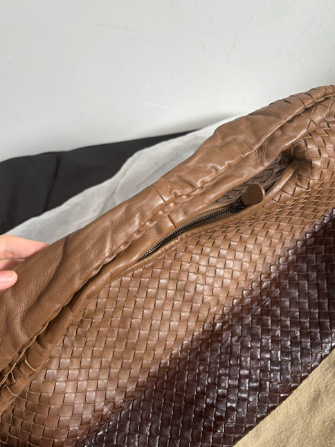 Bottega Veneta Belly Hobo Intreccio Leather Two-tone Brown Large 50cm