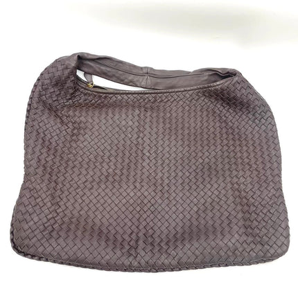 Bottega Veneta Veneta Hobo Maxi Dark Brown Lambskin Leather 52cm
