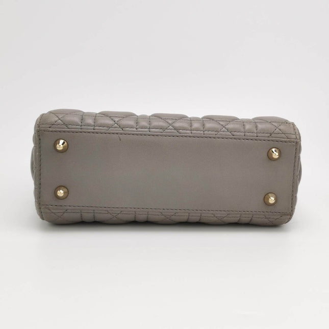 Lady Dior ABCdior 2017 Grey Cannage Lambskin Leather Handbag