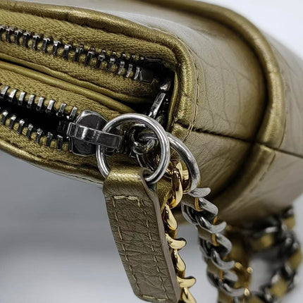 Sold Chanel Gabrielle Mini Gold Crocodile Embossed Calfskin Leather Crossbody Bag