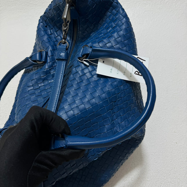 Bottega Veneta Maxi Convertible Tote Bag Hobo Navy Leather Two-way Carry 50cm
