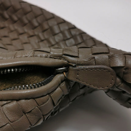 Bottega Veneta Belly Hobo Intreccio Leather Grey Large 54cm