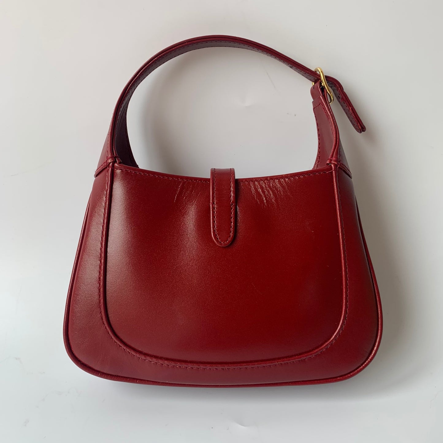 Sold Gucci Jackie 1961 Mini Burgundy Leather Bag