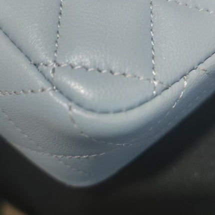 Sold Chanel Classic Flap Rectangular Mini Misty Blue Lambskin, 2011-2012