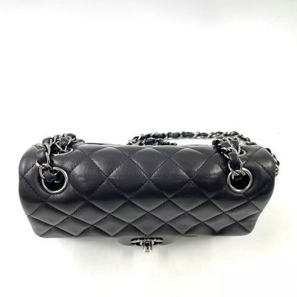 Chanel Classic Flap Mini Black Lambskin Silver Hardware 2011-12