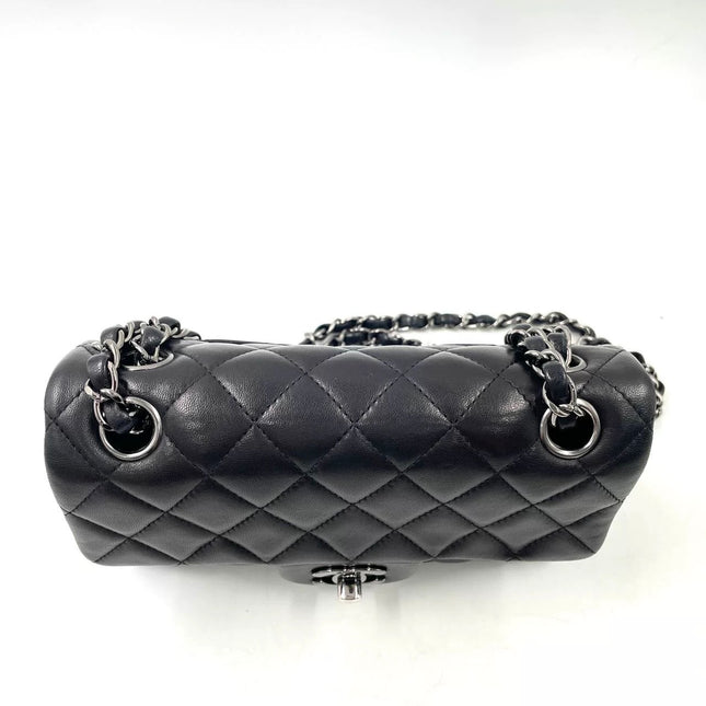 Chanel Classic Flap Mini Black Lambskin Silver Hardware 2011-12