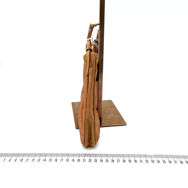 Prada Cleo Caramel Brown Nylon Shoulder Bag