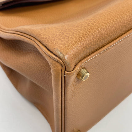 Hermes Kelly 40 Retourne Gold Togo Leather Gold Hardware 1993
