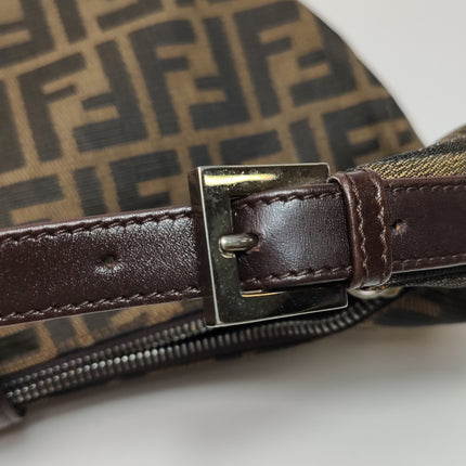 Fendi Croissant Shoulder Bag Medium Zucca Monogram Canvas