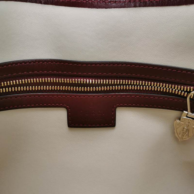 Gucci Jackie 1961 Small Ancora Red Burgundy Leather Shoulder Bag S24