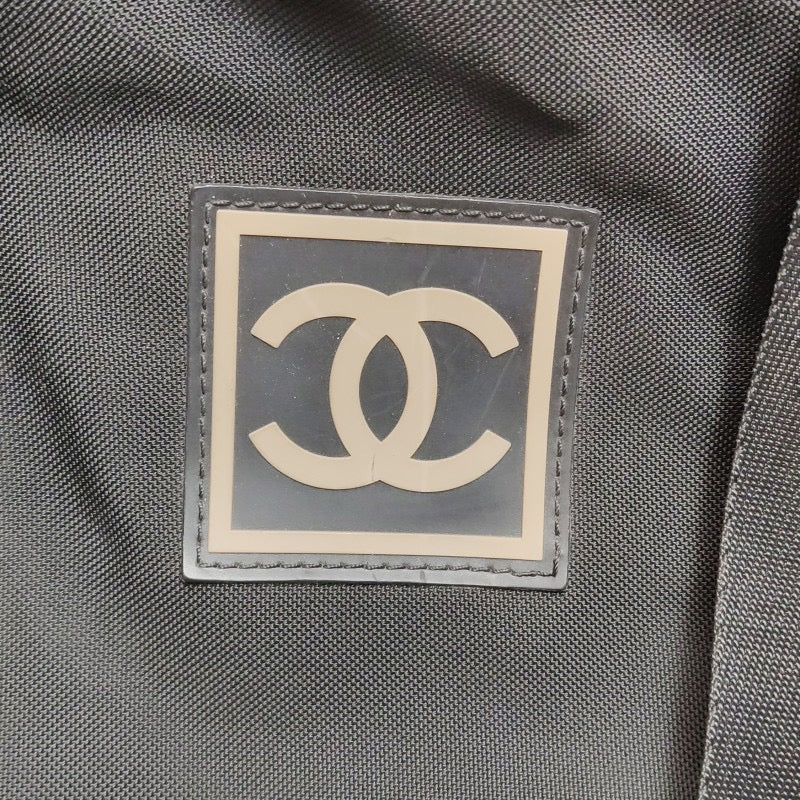 Chanel Travel Line Boston /Bowling Bag Maxi Black Fabric 2003-2003