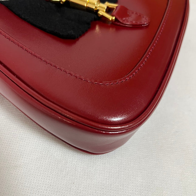 Gucci Jackie 1961 Mini Red Burgundy Leather Bag