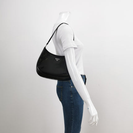 Sold Prada Cleo Black Smooth Leather Shoulder Bag