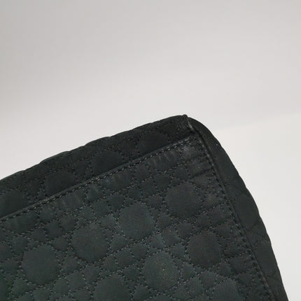 Lady Dior Vintage Medium Black Cloth with Yellow Gold-tone Hardware
