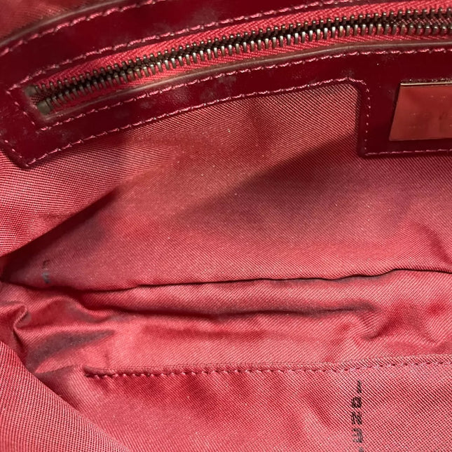 FENDI Baguette Vintage Red Corduroy Shoulder Bag