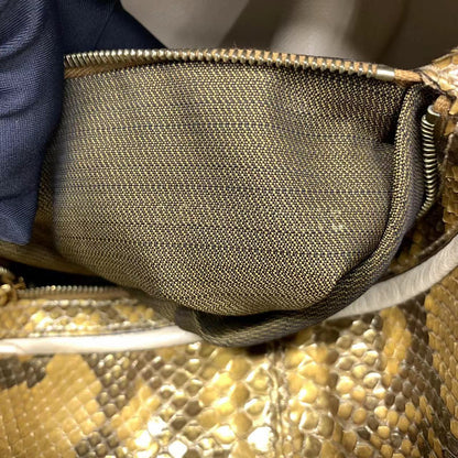 Fendi Baguette Brown Python Leather Snake Print