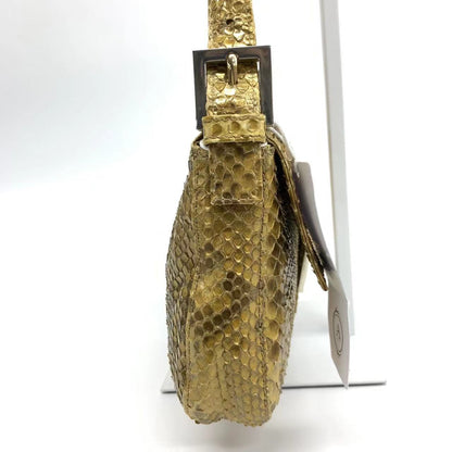 Fendi Baguette Brown Python Leather Snake Print