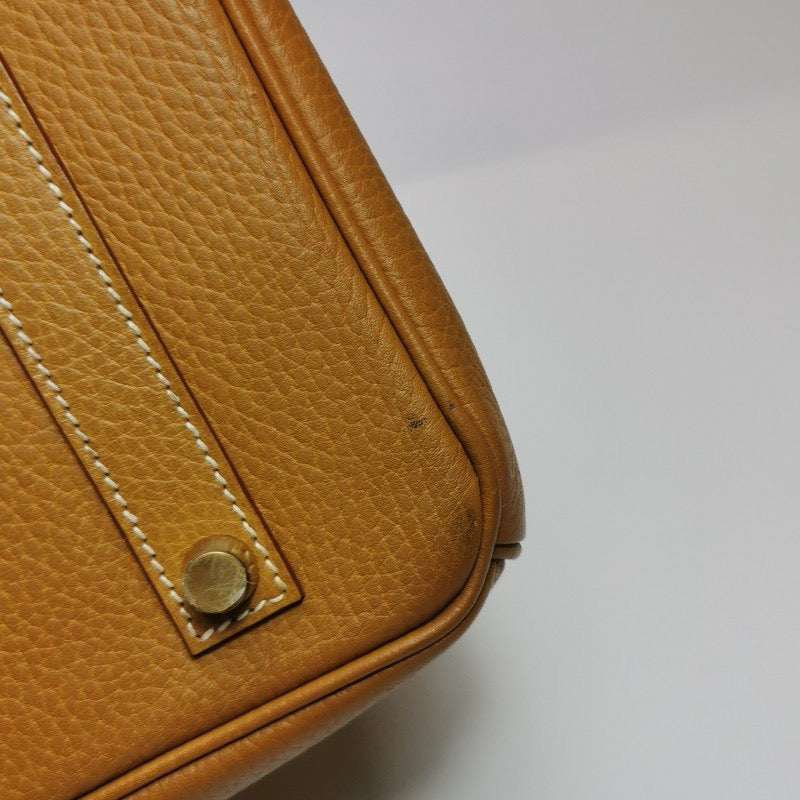 Hermes Birkin 35 Gold Calfskin Leather Gold Hardware 1999