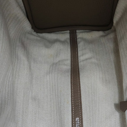 Hermes Garden Party 36 Etoupe Grey Calfskin Leather Handbag 2012