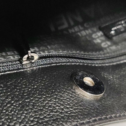 Chanel Cerf Executive East West Black Caviar Leather Handbag