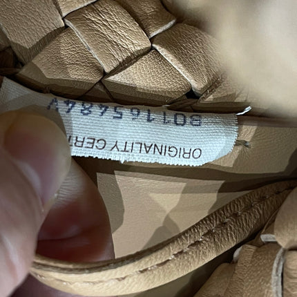 Bottega Veneta Cabat Limited Tan Poussin Paillettes Tote Beige