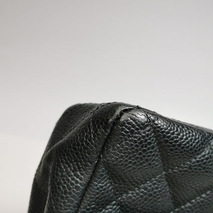 Chanel Classic Flap Medium Black Caviar Leather Gold Hardware, 2009-2010