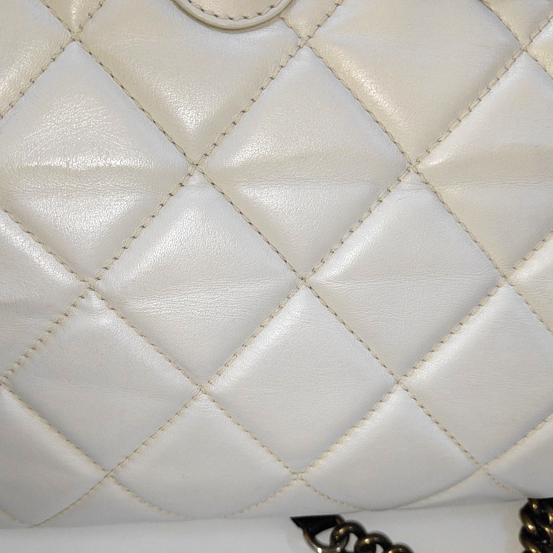 Sold Chanel Portobello Tote White Calfskin Leather, 2012-2013