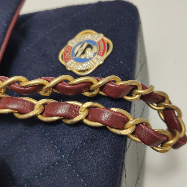 Chanel Medium Classic Double Flap Bag Métiers d'Art Paris-Hamburg 2018 Wool Nautical Charms