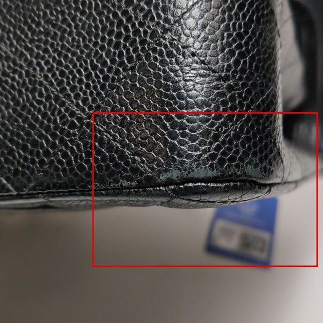 Chanel Classic Flap Medium Black Caviar Leather with 24k Gold Hardware, 2008-2009