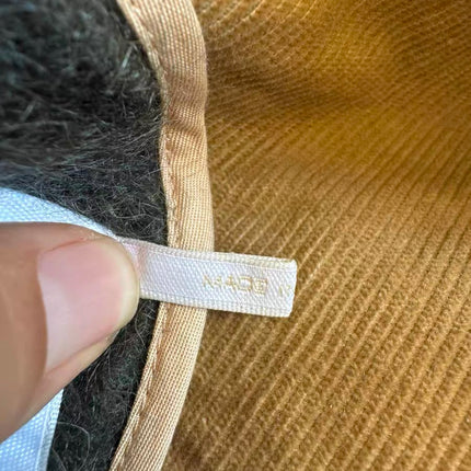 Chloé 2017 Fall/Winter Green Mohair Plaid Coat Oversized Fit Size S