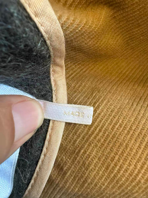 Chloé 2017 Fall/Winter Green Mohair Plaid Coat Oversized Fit Size S