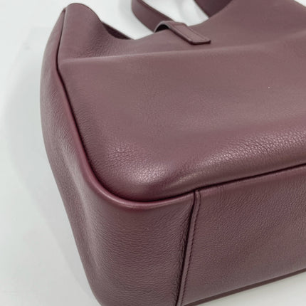 Yves Saint Laurent YSL Le 5 A 7 Hobo Small Burgundy Calfskin Shoulder Bag