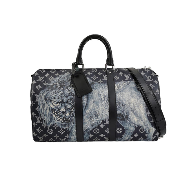 Louis Vuitton x Chapman Brothers Keepall 45 Bandouliere Lion Navy-Luxbags