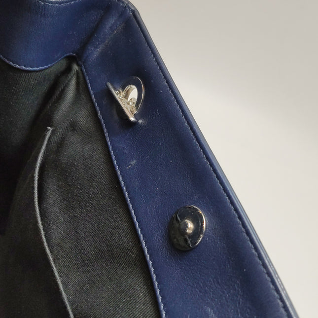 Chanel Coco Shine Small Tote Black Quilted Patent Leather Silver Hardware 2014-15