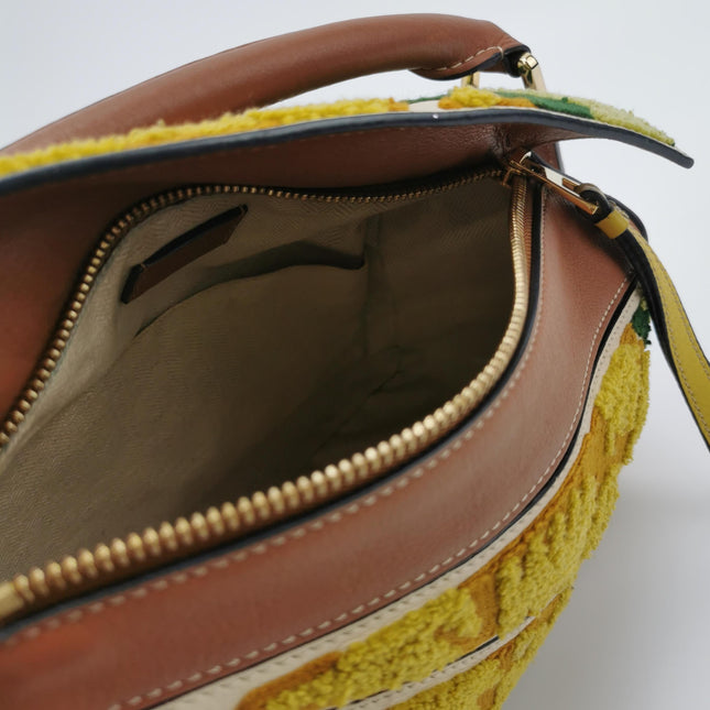 Loewe x William De Morgan Puzzle Small Embroidered Brown Yellow Multicolor