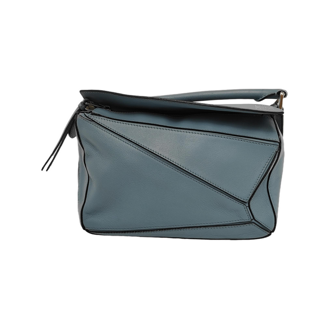 Loewe Puzzle Small Ash Blue Calfskin leather bag-Luxbags