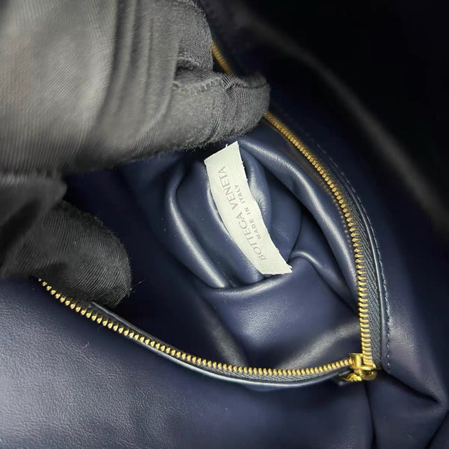 Bottega Veneta Hop Large Leather Navy Hobo Bag 55cm