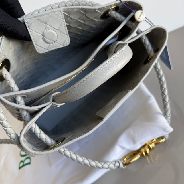 Bottega Veneta Small Andiamo Grey Handbag