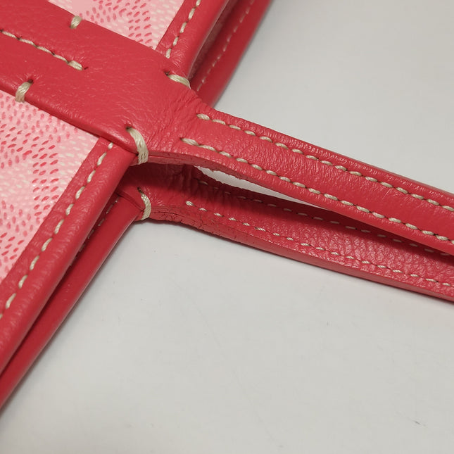Goyard Artois Tote PM Medium Pink With Zipper and Reinforced Corners 2018