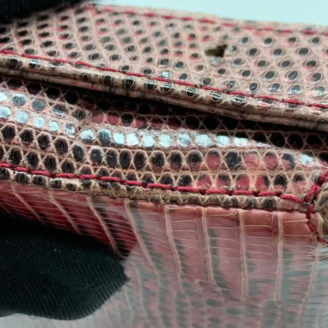 Fendi Baguette Purple Lizard Skin Leather Handbag