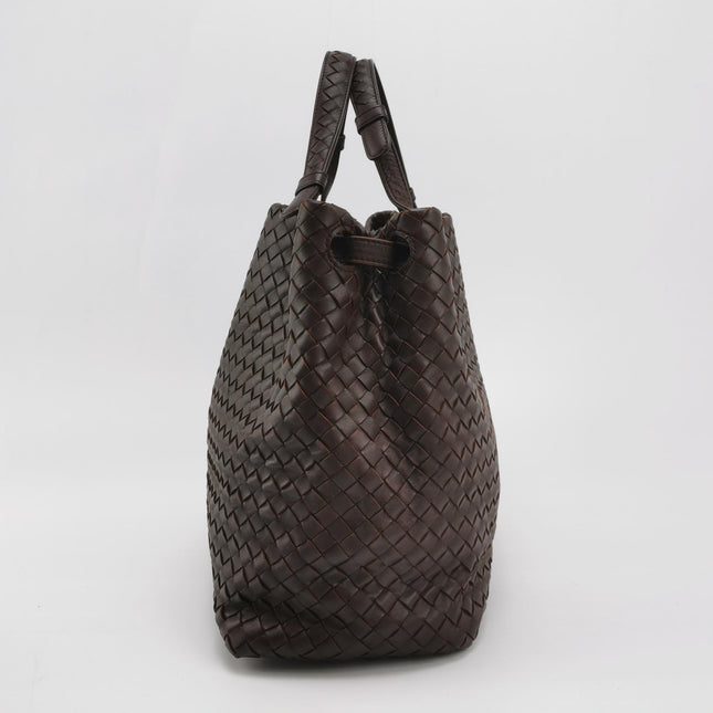 Bottega Veneta Garda Dark Brown Intrecciato Nappa Leather Large 33cm