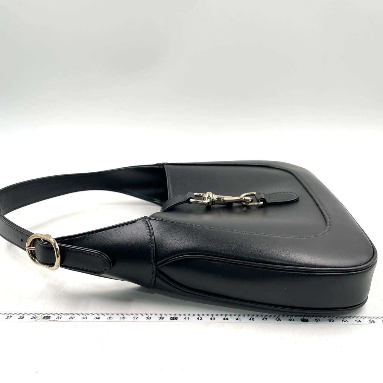 Gucci Jackie 1961 Small Black Leather Shoulder Bag Clasp S24