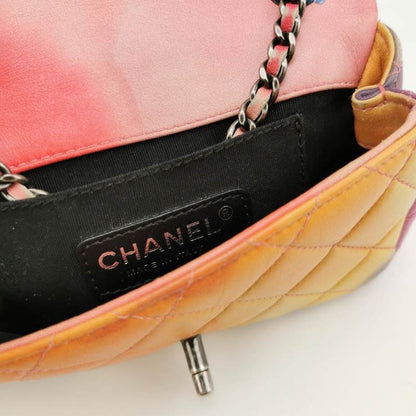 Chanel Classic Flap 2014-2015 Multicolor Flower Power Lambskin Leather Mini Crossbody Bag