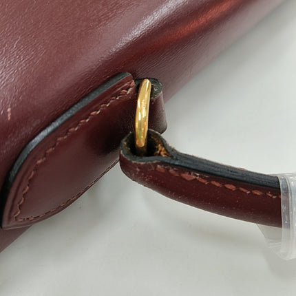 Hermes Kelly 32 Sellier Burgundy Box Leather Gold HW 1987