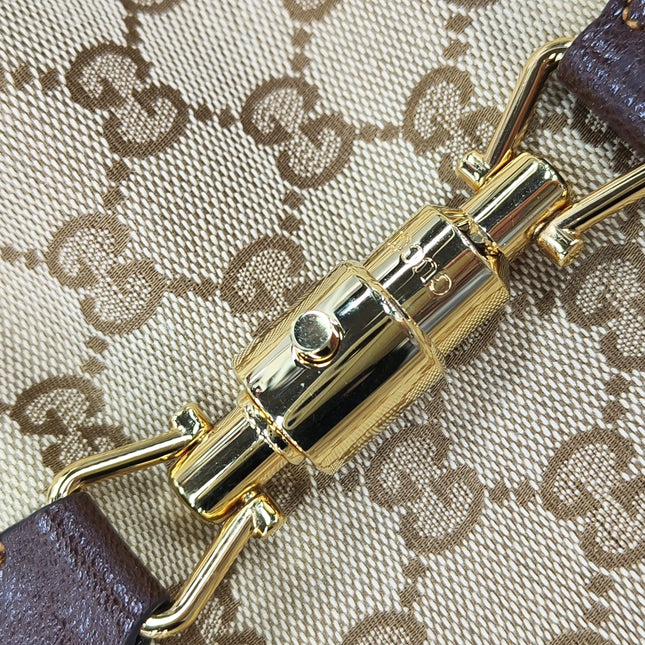 Sac porté épaule large Gucci Jackie 1961 camel avec bandoulière