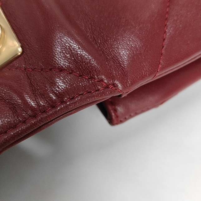 Sold Chanel Trendy CC Flap Crossbody Bag Medium Lambskin Leather Burgundy, 2019