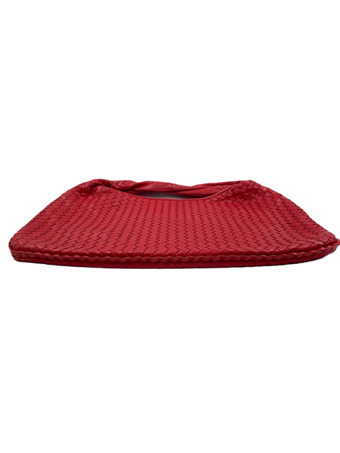 Sold Bottega Veneta Intrecciato Hobo Bag in Red leather Large