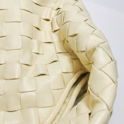 Bottega Veneta Hop Large Leather Pale Cream Yellow Hobo Bag
