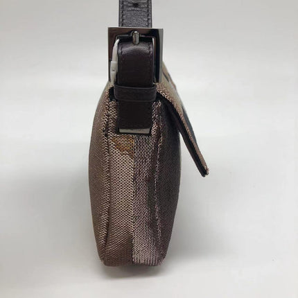 Fendi Baguette Blocks Abstract Pattern Glitter Sequin Shoulder bag